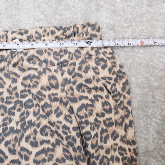 American Eagle Aerie Leopard Print New Heights Fleece Trousers Womens Size M - Picture 5 of 13